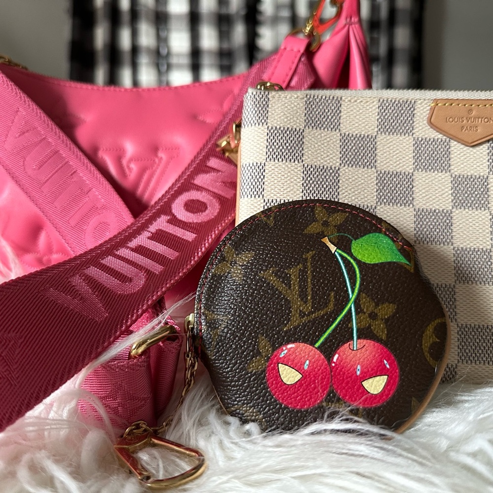 🍒 Murakami Louis Vuitton cherry bag charm coin purse! Cerises pouch - Picture 3 of 12